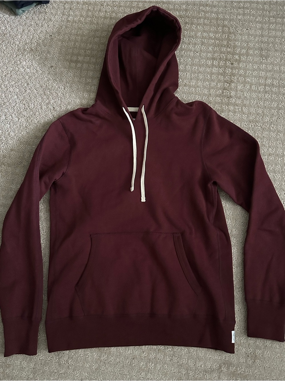 EUC Reigning Champ Hoodie Hooded Sweatshirt Dark Burgundy Maroon Red size Small